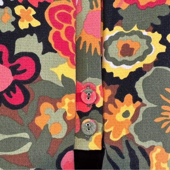 Zara Trafaluc Floral Romper in Green & Orange Small - Picture 10 of 14